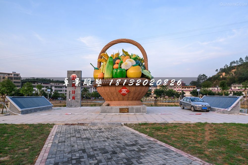 五谷豐登雕塑，玻璃鋼蔬菜雕塑