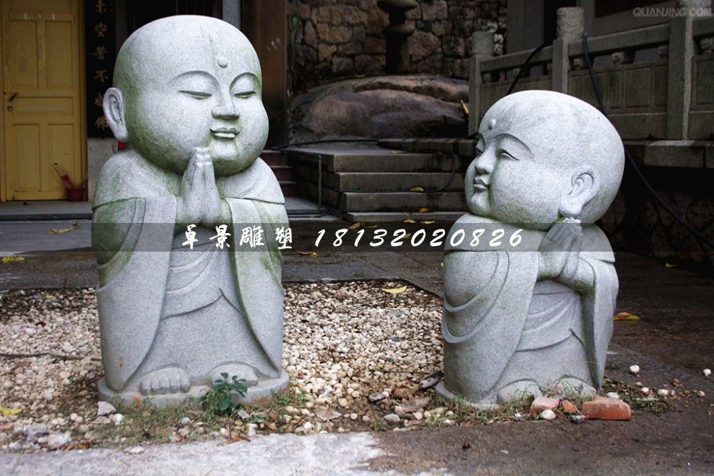 小和尚石雕，公園小品石雕