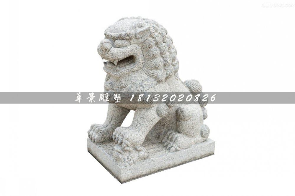 小獅子石雕，公園動(dòng)物石雕