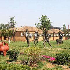 猿人銅雕，公園景觀銅雕
