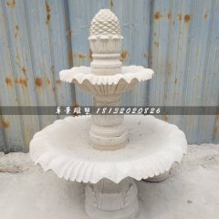 跌水盆石雕，大理石小型噴泉