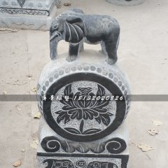 仿古石門墩，小象石門墩