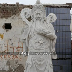 關(guān)公石雕，大理石武財(cái)神雕塑