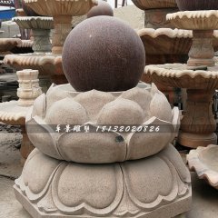 廣場(chǎng)風(fēng)水球石雕，蓮花臺(tái)風(fēng)水球