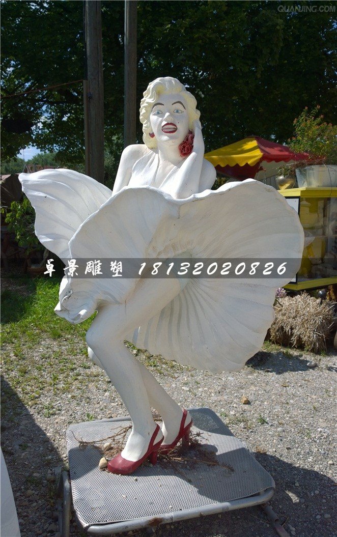 瑪麗蓮夢(mèng)露雕塑，玻璃鋼人物雕塑