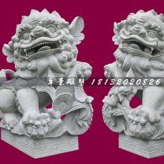 南獅石雕，大理石獻(xiàn)錢獅