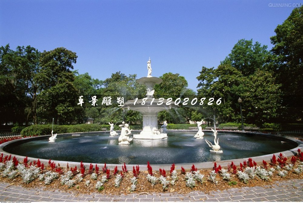 歐式噴泉,漢白玉噴泉石雕 (2)