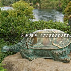 青銅龍龜?shù)袼?，公園動(dòng)物銅雕
