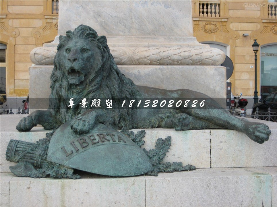 青銅獅子雕塑，西洋獅銅雕
