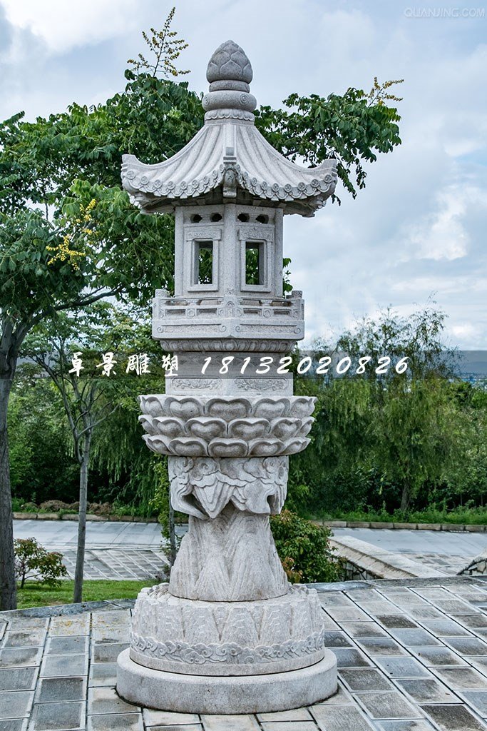 石燈雕塑，公園景觀石雕