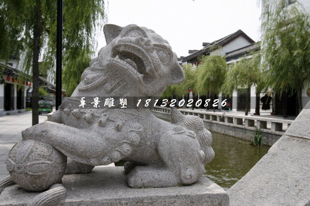 石雕獅子，網(wǎng)球獅石雕