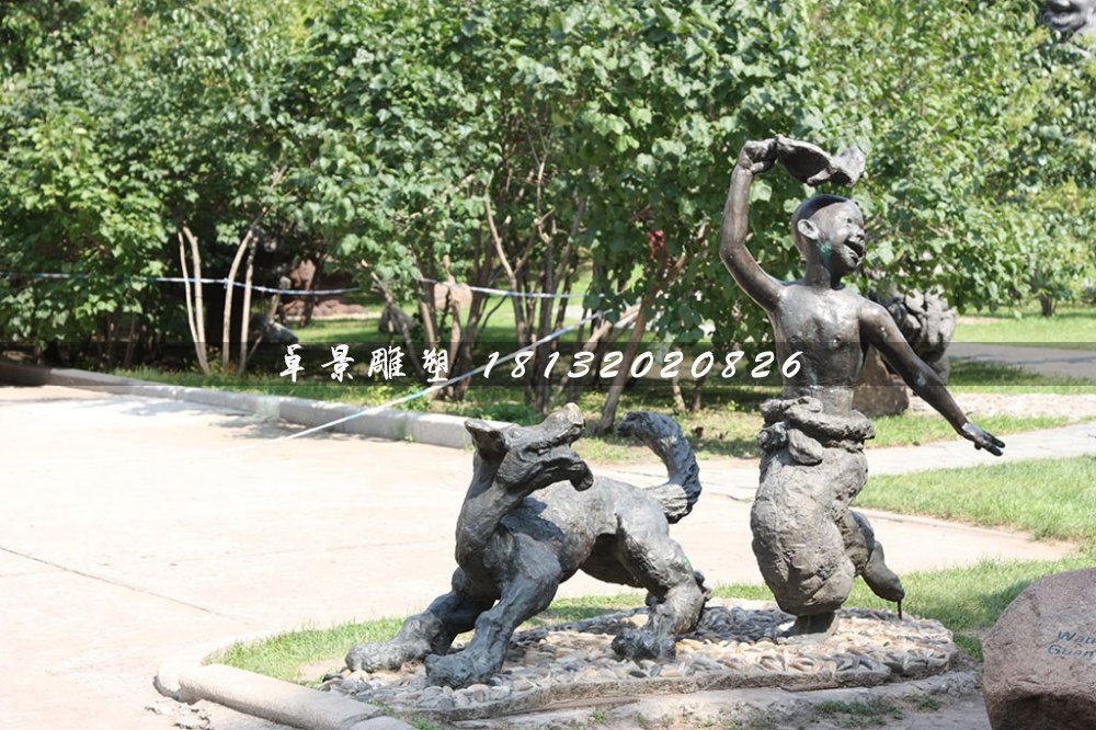 童年銅雕，公園小孩銅雕