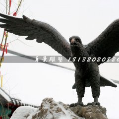 雄鷹展翅銅雕，廣場動物銅雕