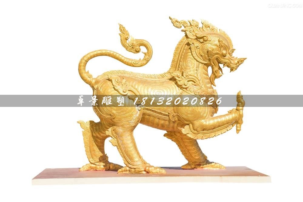 鑄銅麒麟雕塑，廣場神獸銅雕