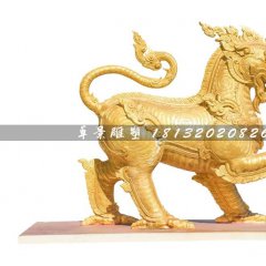 鑄銅麒麟雕塑，廣場神獸銅雕