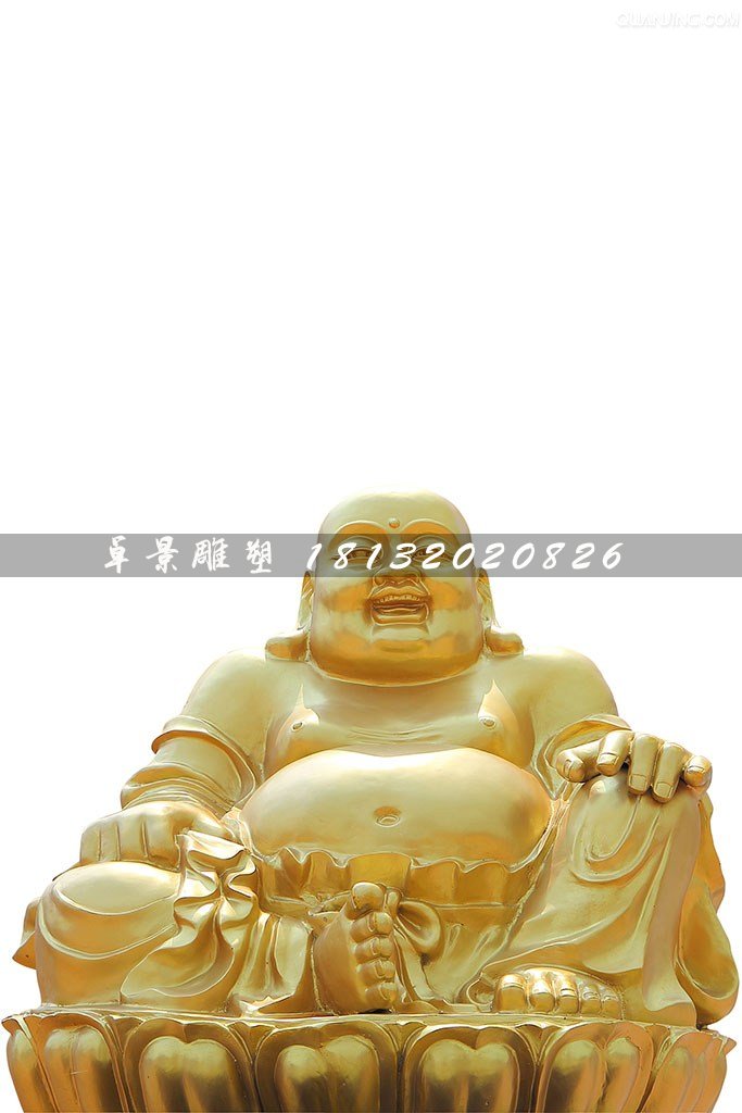 坐式彌勒佛，寺廟銅佛像