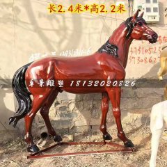 汗血寶馬雕塑，玻璃鋼動(dòng)物雕塑