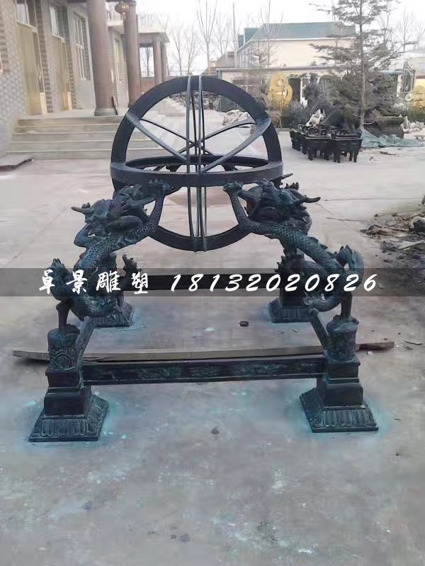 渾天儀銅雕，青銅渾天儀