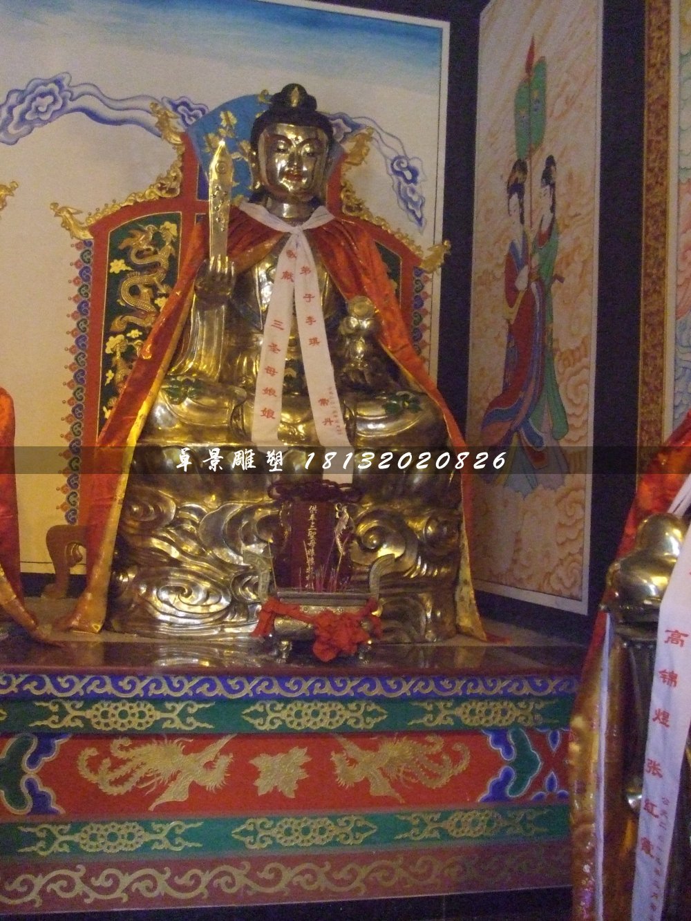 三圣母銅雕，寺廟銅神仙