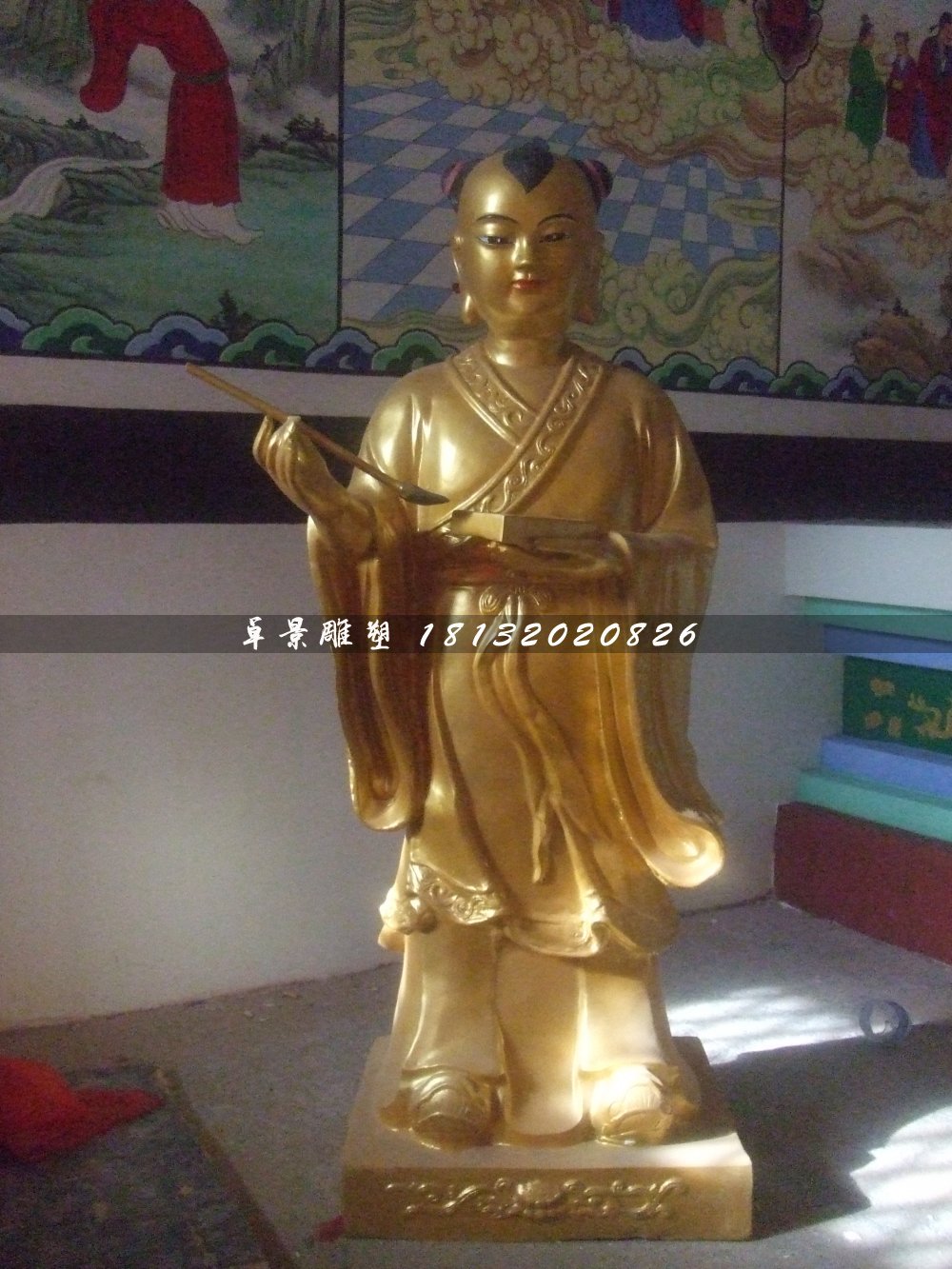 善財(cái)童子銅雕，寺廟神仙銅雕 (1)