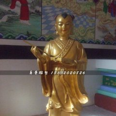 善財童子銅雕，寺廟神仙銅雕