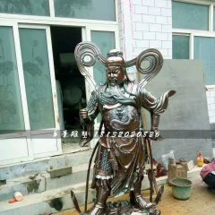 銅關(guān)公雕塑，武財(cái)神銅雕