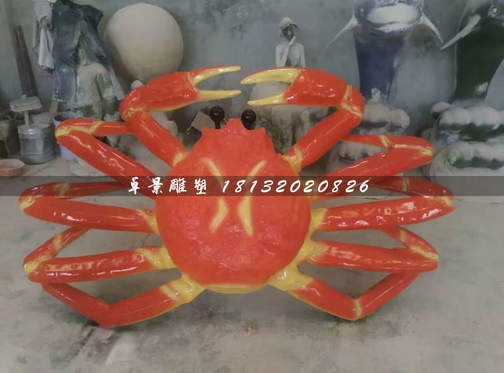 螃蟹雕塑，玻璃鋼仿真動(dòng)物