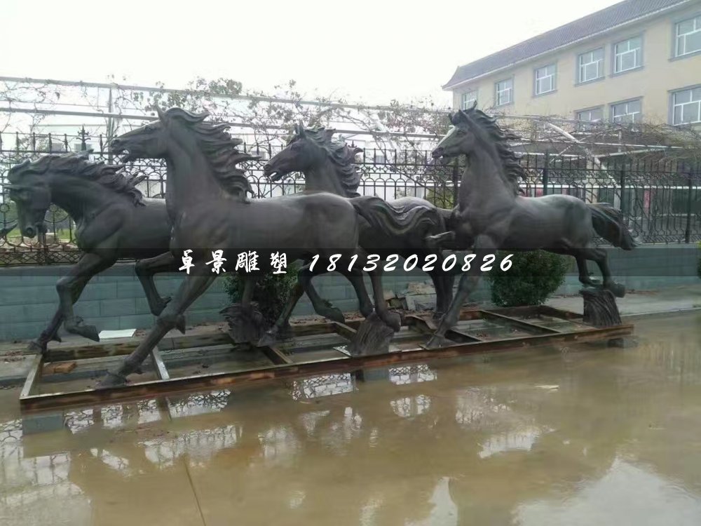 奔馬銅雕，公園動(dòng)物銅雕