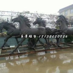 奔馬銅雕，公園動物銅雕