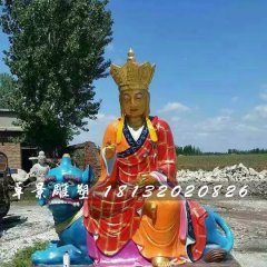 玻璃鋼地藏王雕塑，彩繪佛像雕塑