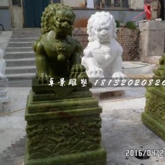 大理石獅子，動物石雕