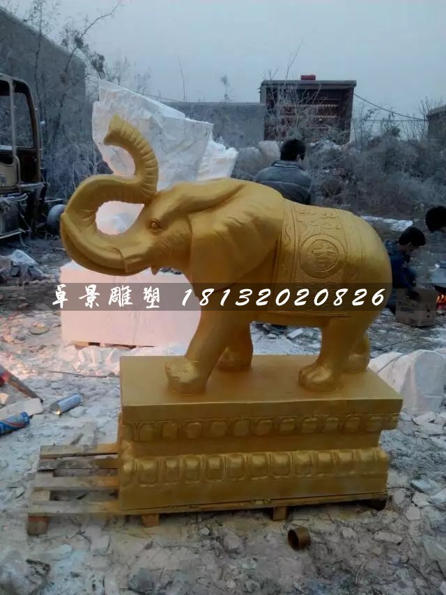 大象銅雕，吉祥大象銅雕 (2)