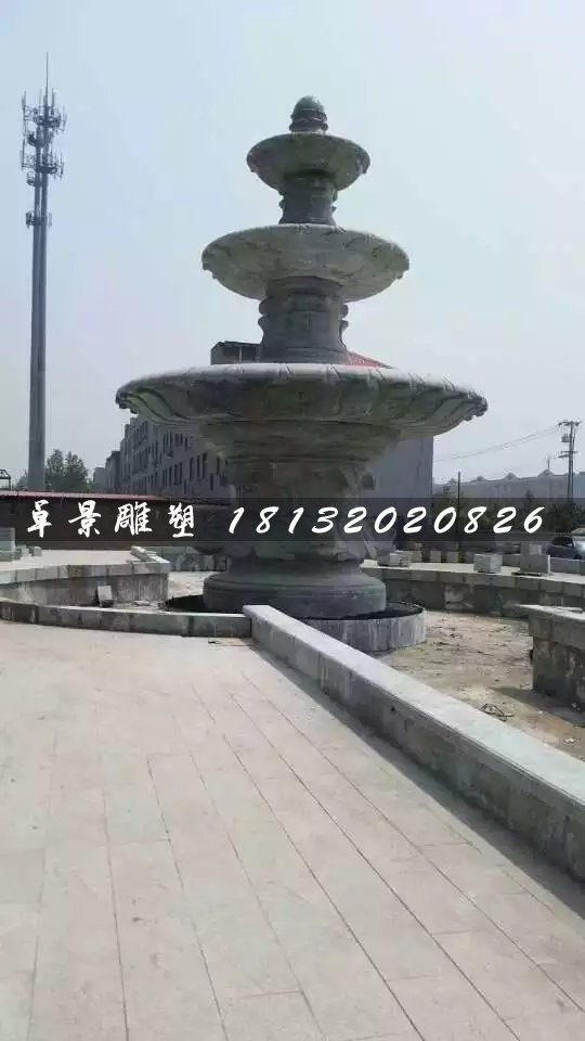 大型石噴泉，青石噴泉雕塑 (1)