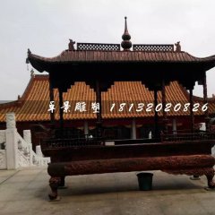大型香爐銅雕，方形香爐銅雕