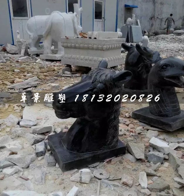 十二生肖獸首石雕，公園動(dòng)物石雕 (5)