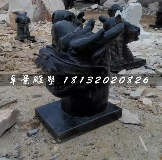 十二生肖獸首石雕，公園動(dòng)物石雕 (2)