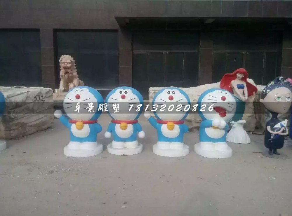 多啦a夢(mèng)雕塑，玻璃鋼卡通雕塑 (2)
