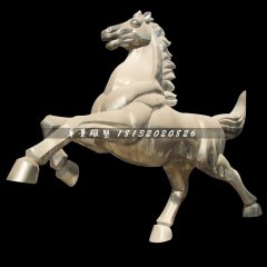 不銹鋼奔馬雕塑，廣場不銹鋼動(dòng)物雕塑