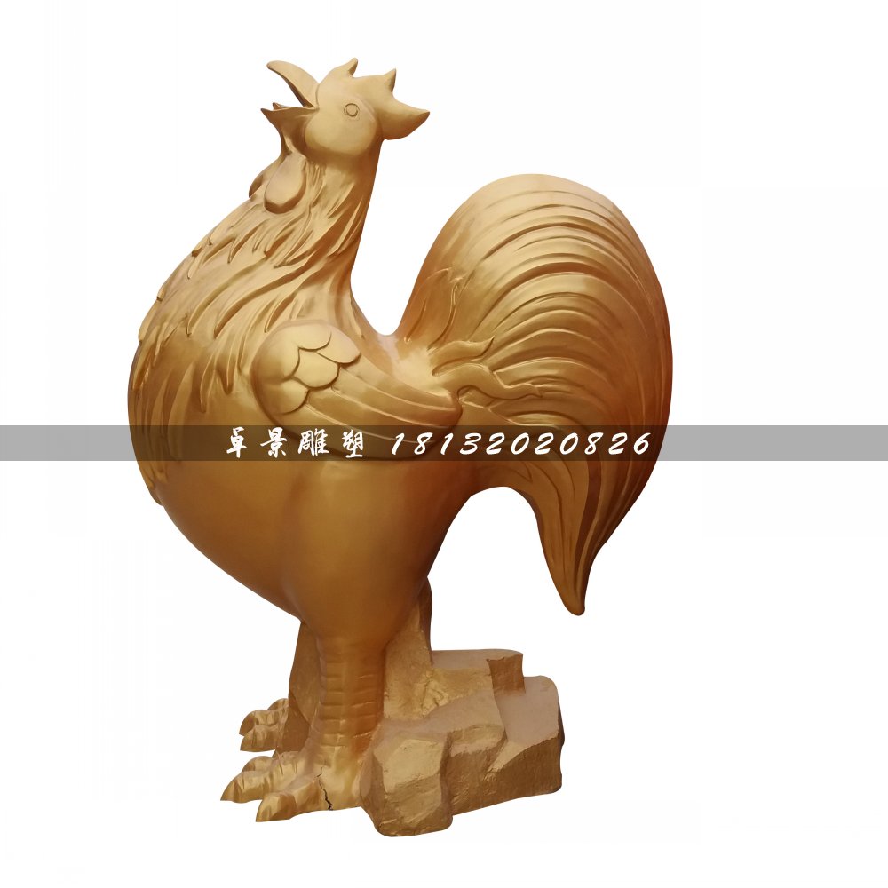 金雞銅雕，公園動物銅雕 (2)