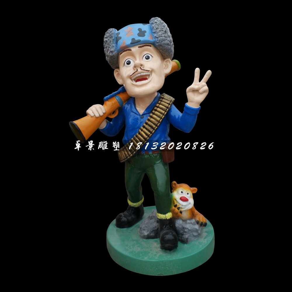 光頭強(qiáng)雕塑，玻璃鋼卡通雕塑