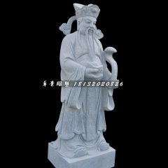 青石財神，文財神石雕