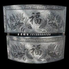 青石水缸雕塑，仿古石雕