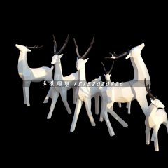 抽象動物雕塑，玻璃鋼鹿雕塑