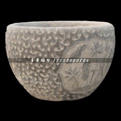 水缸石雕，青石水盆