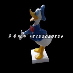 唐老鴨雕塑，玻璃鋼卡通雕塑