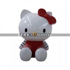 hellokitty貓雕塑，玻璃鋼卡通貓