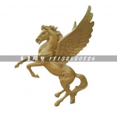 玻璃鋼飛馬，玻璃鋼動(dòng)物雕塑