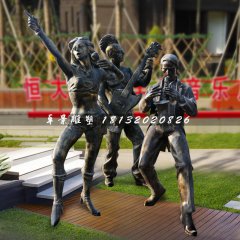 樂隊人物雕塑，玻璃鋼景觀雕塑