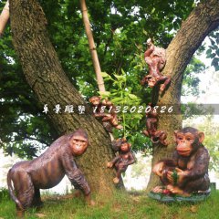 大猩猩雕塑，公園動物雕塑