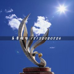 抽象鳳凰雕塑，不銹鋼廣場雕塑